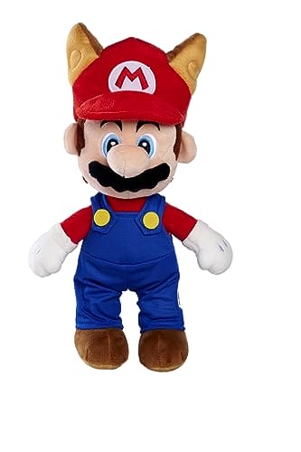 Simba 109231536 Super Mario Plüschfigur Waschbär-Mario (30 cm) - Super Mario Kuscheltier aus weichem Plüsch, Nintendo Spielzeug für Fans und Kinder ab den ersten Lebensmonaten Simba 109231536 Super Mario Plüschfigur Waschbär-Mario