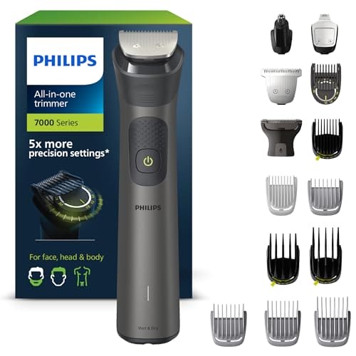 Philips Multigroom Series 7000, All-in-One-Trimmer, 15-in-1 Barttrimmer und Haarschneider für Gesicht, Kopf und Körper Philips Multigroom Series 7000