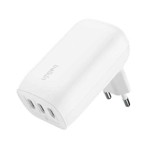 Belkin BoostCharge USB-C-Ladegerät mit DREI Anschlüssen und PPS (67 W), USB-C PD 3.1-iPhone-Schnellladegerät Belkin BoostCharge USB-C-Ladegerät