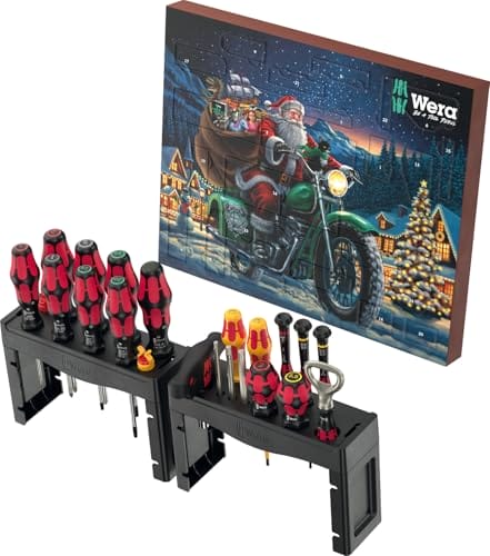Wera 05136610001 Adventskalender 2025 - 28-teilig inkl. einzigartigem Mix an Schraubwerkzeugen Wera Adventskalender 2025