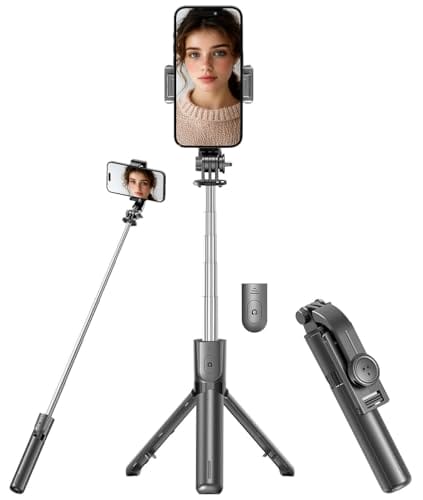 Somikon Handystativ: Mini 2in1-Smartphone-Stativ & Selfie-Stick Somikon Handystativ