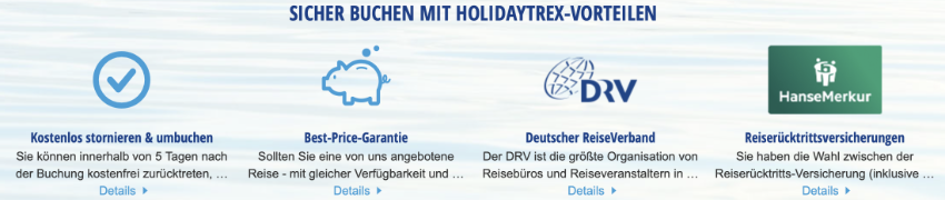 Sorglos buchen bei HolidayTrex - Buchen ohne Risiko