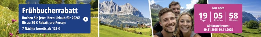 HolidayTrex Frühbucher-Aktion: Bis zu 30€ Rabatt p.P. auf alle Reisen in 2026 - 7 Nächte bereits ab 129€ p.P.