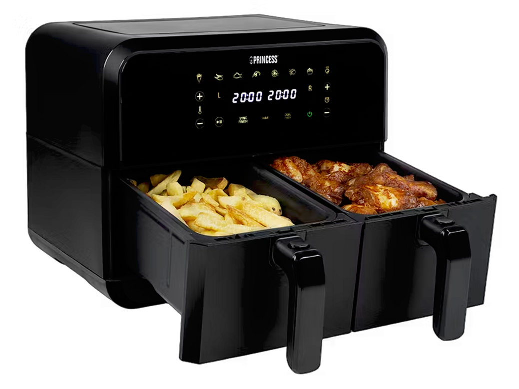 Princess Airfryer mit 2 Zubereitungskörben | 8 l | 2400 W