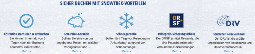 snowtrex Buchen ohne Risiko