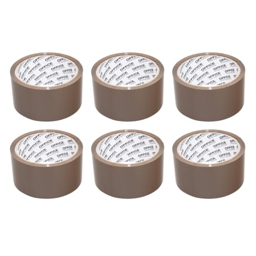 OFFICER PRODUCTS Verpackungsklebeband - 6 Rollen, Braun, 48mm x 46m OFFICER PRODUCTS Verpackungsklebeband