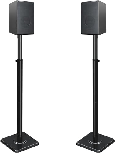 Mounting Dream Lautsprecherständer höhenverstellbar für Satelliten bis zu 5KG, 2er-Set Bodenständer Mounting Dream Lautsprecherständer
