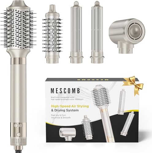 MESCOMB 5 in 1 Airstyler & Hairstyler Set