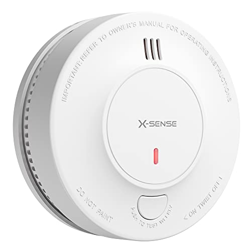 X-Sense Verbesserter Rauchmelder 10 Jahre Batterie, Feuermelder mit fotoelektrischem Sensor X-Sense Verbesserter Rauchmelder