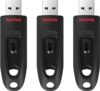 SanDisk Ultra USB 3.0 64GB 3er-Pack für 28,99€