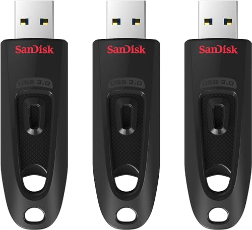SANDISK Ultra 64 GB, USB-A Laufwerk, bis zu 130 MB/s Lesen, 3er Pack SANDISK Ultra 64 GB, USB-A Laufwerk