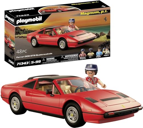 PLAYMOBIL Famous Cars 71343 Magnum, P.I. Ferrari 308 GTS Quattrovalvole PLAYMOBIL Famous Cars 71343 Magnum, P.I. Ferrari 308 GTS Quattrovalvole