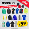 Bis zu 95% Rabatt auf Artikel der Marke Macron – z.B. Trikots, Trainingsjacken, Hosen uvm.