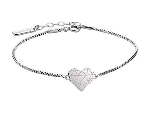 LIEBESKIND Damen Armband Herz Edelstahl Silber