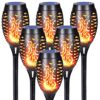 Qedertek 6er Set Solarlampen mit Flammeneffekt für 21,99€