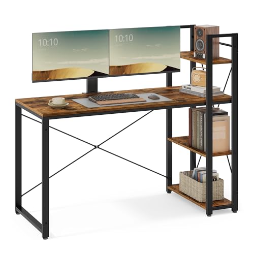 VASAGLE Schreibtisch mit Regalböden für 56,99€
