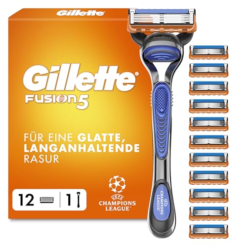 Gillette Fusion5 Rasierer mit 12 Klingen ab nur 32,77€ (statt 40,58€) – Prime