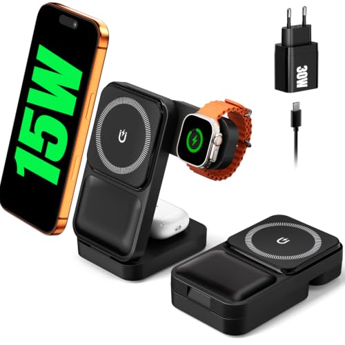 Eddibox 15W Magsafe Ladestation für Apple Watch und iPhone für 15,99€