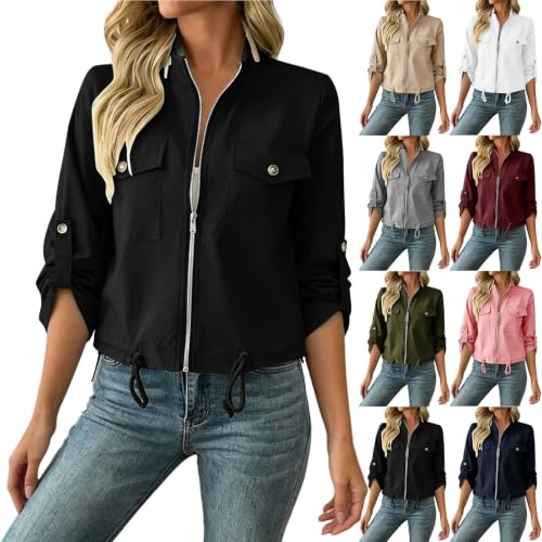 Damen Bomberjacke mit Stehkragen für nur 17,39€ bei Amazon