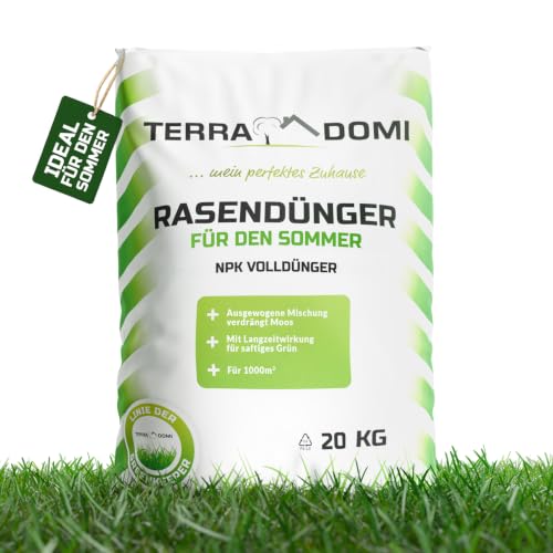 TerraDomi Rasendünger Sommer 20kg für bis zu 1000 m² nur 38,36€ (statt 48€)