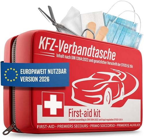 Wieder da: HELDENWERK KFZ Verbandstasche nach DIN 13164:2022 für nur 9,90€ – Prime