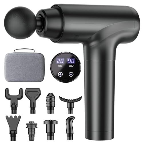 Massagepistole mit 20 Geschwindigkeiten und 9 Köpfen für nur 23,99€