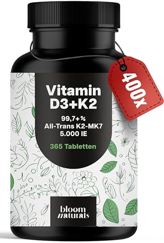 Vitamin D3 K2 5000 IE – 365 Tabletten für nur 14,03€ bei Amazon im Spar-Abo