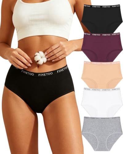 FINETOO Damen High Waist Baumwollslips 6er Pack für 10,99€