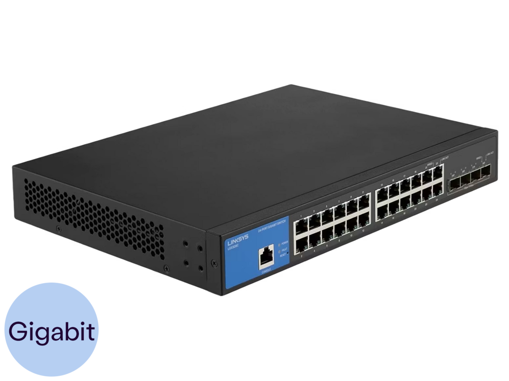 Linksys Gigabit-Ethernet-Switch 24 Ports managed mit 4 SFP+ Uplinks für nur 75,90€