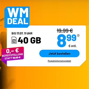 Die Sim.de Allnet Flat – z.B. 40 GB Allnet Tarif für 8,99€ mtl. oder Unlimited ab 14,99€ mtl.