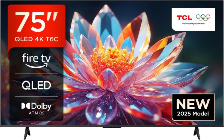 TCL 75T6C  75″ QLED-Fernseher – Riesiges Heimkino‑Erlebnis für 539€