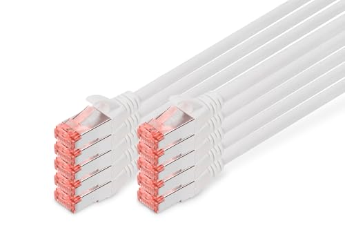10er Pack DIGITUS Cat 6 LAN Kabel 1m für nur 13,52€ bei Amazon