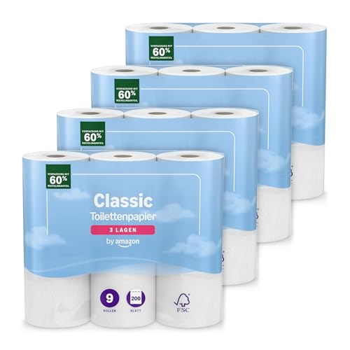 Toilettenpapier Deal by Amazon 36 Rollen 3-lagig nur 14,08€ – Prime Spar-Abo