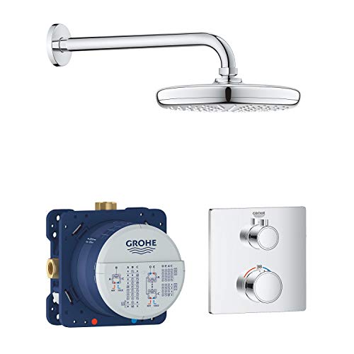 Grohe Grohtherm Thermostat Set mit Kopfbrause für 388,02€ bei Amazon