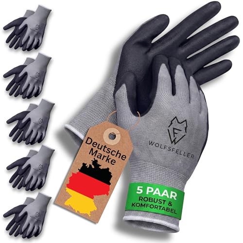WOLFSFELLER Premium Arbeitshandschuhe 5 Paar nur 13,90€ bei Amazon