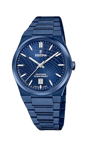 Festina Swiss Made Herrenuhr Analog Edelstahl Blau nur 143,12€ bei Amazon