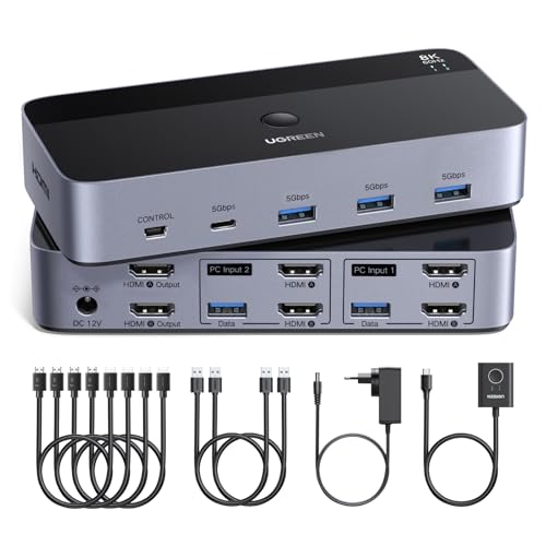 UGREEN HDMI KVM Switch 8K60Hz für nur 80,95€ statt 89,95€