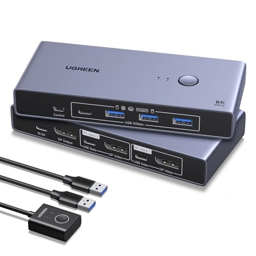 UGREEN DP 1.4 KVM Switch für 55,03€ bei Amazon sichern