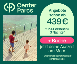 Center Parcs grenzenloser Urlaub: Niederlande, Belgien und Frankreich für 4 Personen und 3 Nächte schon ab 439€
