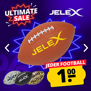 Knaller! JELEX Touchdown American Football (4 Farben) für nur 1€ zzgl. Versand