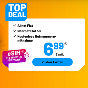 Die Sim.de Allnet Flat – z.B. 50 GB Allnet Tarif für 9,99€ mtl. oder Unlimited ab 18,99€ mtl.
