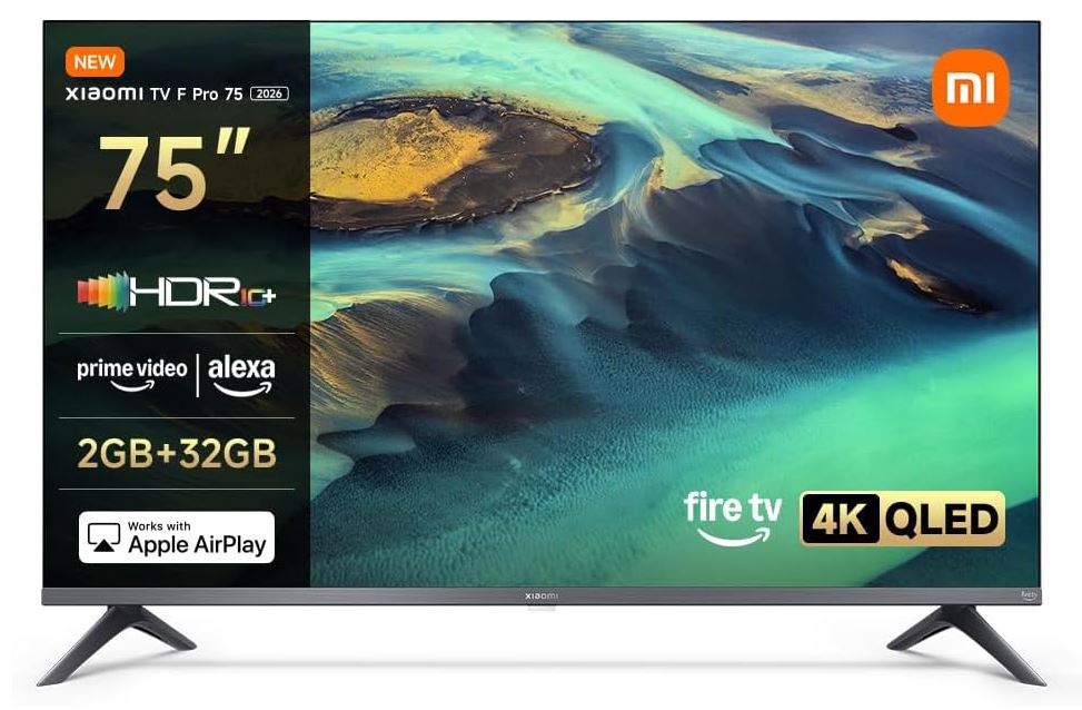 Xiaomi F Pro 4K UHD QLED Smart TV (75 Zoll, Fire TV, Triple Tuner, HDR10+, 120Hz) für 509€
