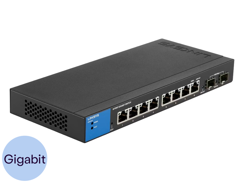 2x Linksys LGS308 Managed Ethernet Switch für nur 35,90€