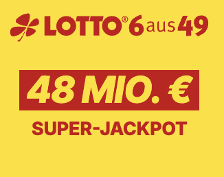 Morgen 48 Mio. Lotto Jackpot! 3 Felder Lotto 6 aus 49 für 1€ statt 4,70€ spielen (für Lotto24 Neukunden)
