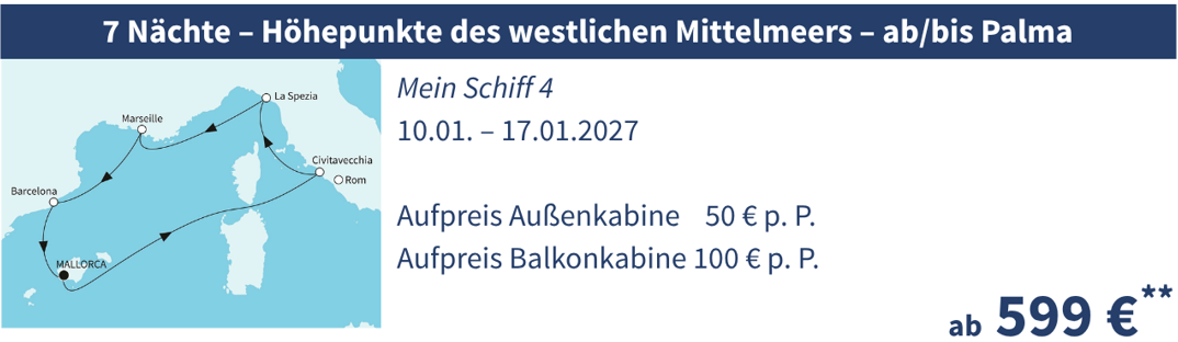 TUI Cruises Wochenendangebot