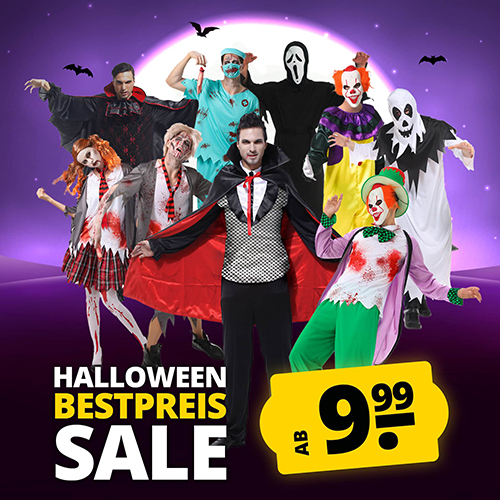 Viele verschiedene Miesepeter Halloween-Kostüme ab nur je 9,99€ + 11% Extra-Rabatt
