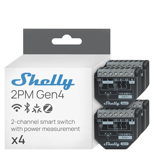 Shelly 2PM Gen4 Smart Relais 4er Pack für 89,29€