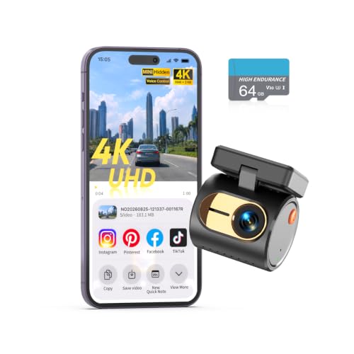 KAWA 4K Dashcam mit Sprachsteuerung und WLAN für 41,99€