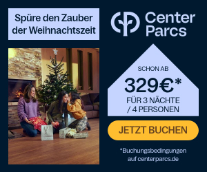 Center Parcs Weihnachtszauber – z.B. 3 Nächte für 4 Personen im Comfort-Ferienhaus schon ab 329€