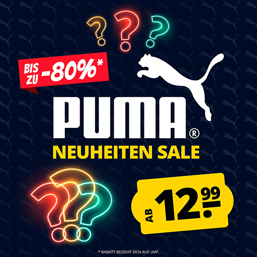 SportSpar: Großer PUMA Neuheiten Sale mit bis zu 80% Rabatt